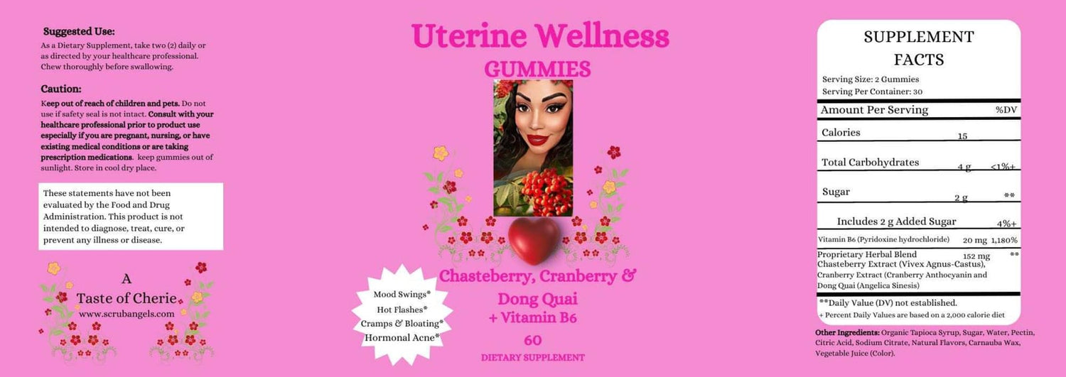 Uterine Wellness Gummies (Contains 30 servings)